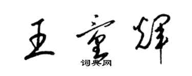 梁锦英王童辉草书个性签名怎么写