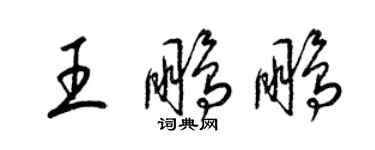梁锦英王鹏鹏草书个性签名怎么写