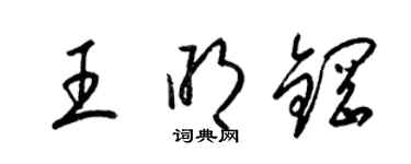 梁锦英王明钢草书个性签名怎么写