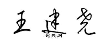 梁锦英王建尧草书个性签名怎么写