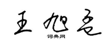 梁锦英王旭孟草书个性签名怎么写