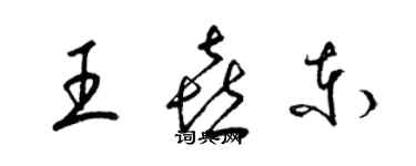 梁锦英王喜东草书个性签名怎么写