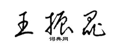 梁锦英王振昆草书个性签名怎么写