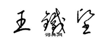 梁锦英王铁坚草书个性签名怎么写