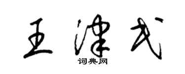梁锦英王津民草书个性签名怎么写