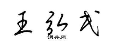 梁锦英王弘民草书个性签名怎么写