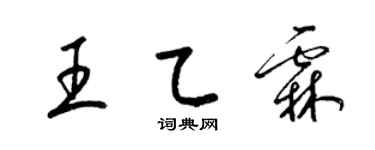 梁锦英王乙霖草书个性签名怎么写