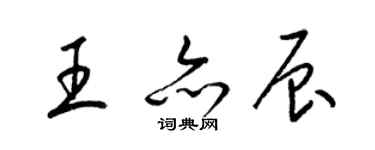 梁锦英王亦辰草书个性签名怎么写