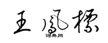 梁锦英王凤标草书个性签名怎么写