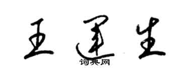 梁锦英王运生草书个性签名怎么写