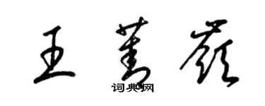梁锦英王菁岭草书个性签名怎么写