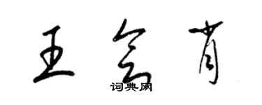 梁锦英王会肖草书个性签名怎么写