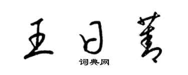 梁锦英王日菁草书个性签名怎么写