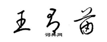 梁锦英王有苗草书个性签名怎么写