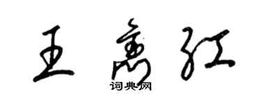 梁锦英王隽红草书个性签名怎么写