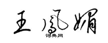 梁锦英王凤媚草书个性签名怎么写