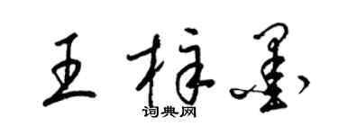 梁锦英王梓墨草书个性签名怎么写
