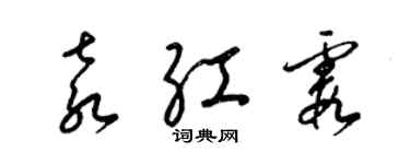 梁锦英袁红霞草书个性签名怎么写