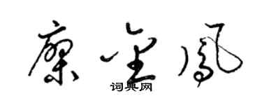 梁锦英廖金凤草书个性签名怎么写