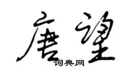 曾庆福唐望行书个性签名怎么写