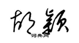 梁锦英胡颖草书个性签名怎么写