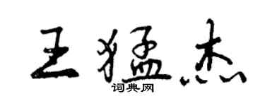 曾庆福王猛杰行书个性签名怎么写