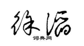 梁锦英徐滔草书个性签名怎么写