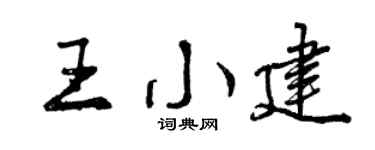 曾庆福王小建行书个性签名怎么写