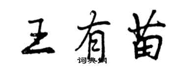 曾庆福王有苗行书个性签名怎么写