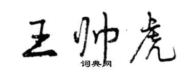 曾庆福王帅虎行书个性签名怎么写