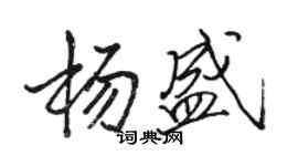 骆恒光杨盛行书个性签名怎么写