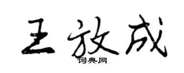 曾庆福王放成行书个性签名怎么写