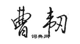 骆恒光曹韧行书个性签名怎么写