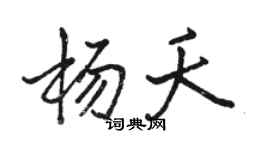 骆恒光杨夭行书个性签名怎么写