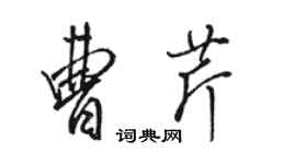 骆恒光曹芹行书个性签名怎么写
