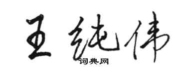 骆恒光王纯伟行书个性签名怎么写