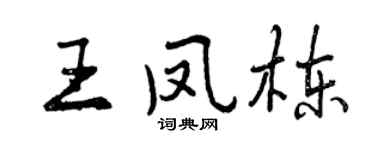 曾庆福王凤栋行书个性签名怎么写