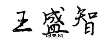 曾庆福王盛智行书个性签名怎么写