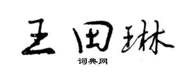 曾庆福王田琳行书个性签名怎么写