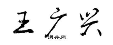 曾庆福王广兴行书个性签名怎么写