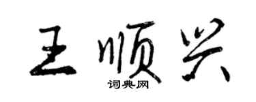 曾庆福王顺兴行书个性签名怎么写