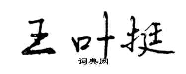 曾庆福王叶挺行书个性签名怎么写