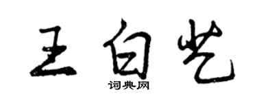 曾庆福王白艺行书个性签名怎么写