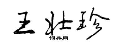 曾庆福王壮珍行书个性签名怎么写