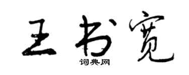 曾庆福王书宽行书个性签名怎么写