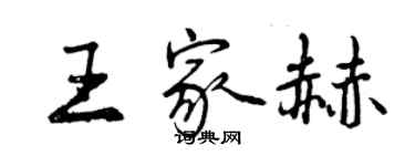 曾庆福王家赫行书个性签名怎么写