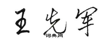 骆恒光王先军行书个性签名怎么写