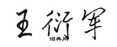 骆恒光王衍军行书个性签名怎么写