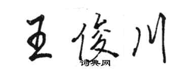 骆恒光王俊川行书个性签名怎么写