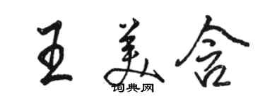 骆恒光王美含行书个性签名怎么写